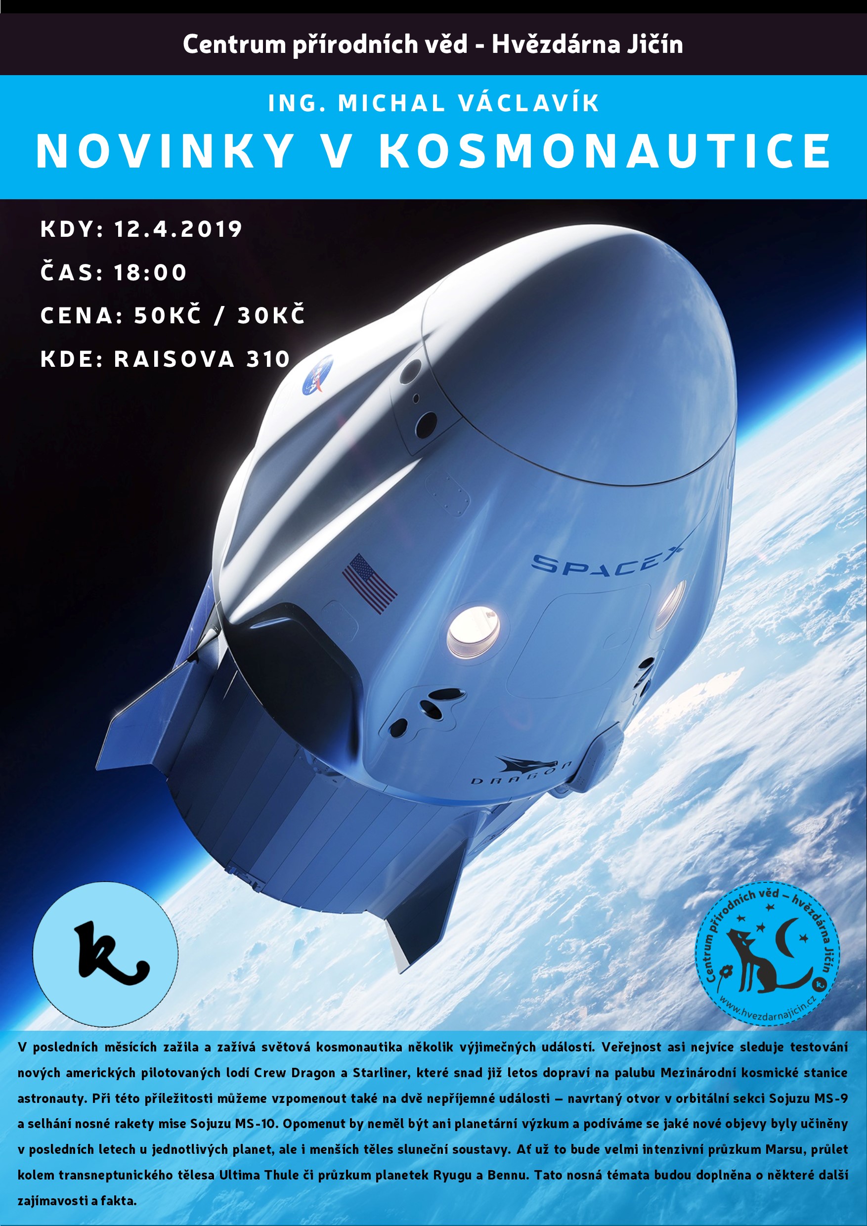 novinky v kosmonautice
